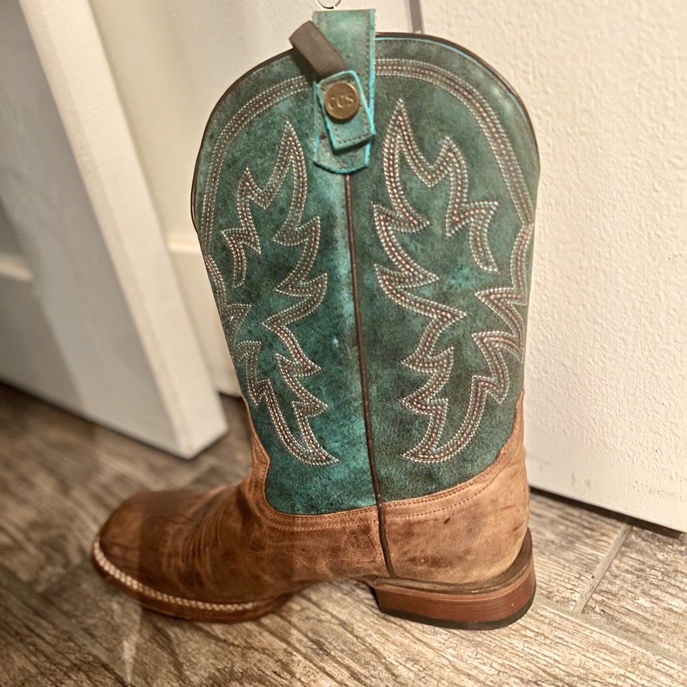 Women's Roper Brown & Turquoise CONCEAL CARRY WESTERN COWBOY BOOTS Size